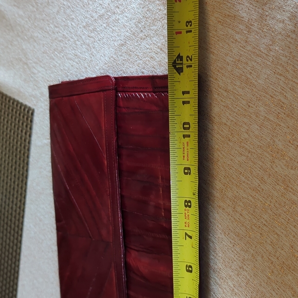 Vintage Red eelskin clutch - Picture 11 of 14